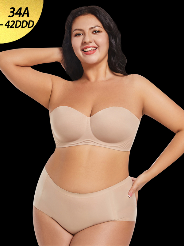 Anti-Slip Strapless Invisible Bra with Removable Straps