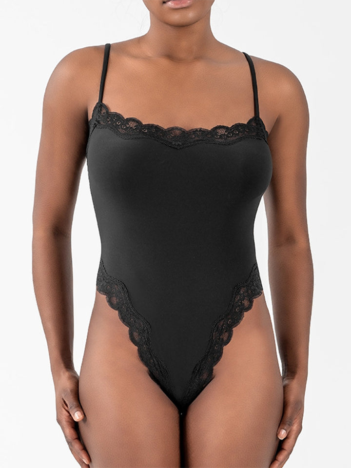 Seductive Lace Strap Bodysuit for Women