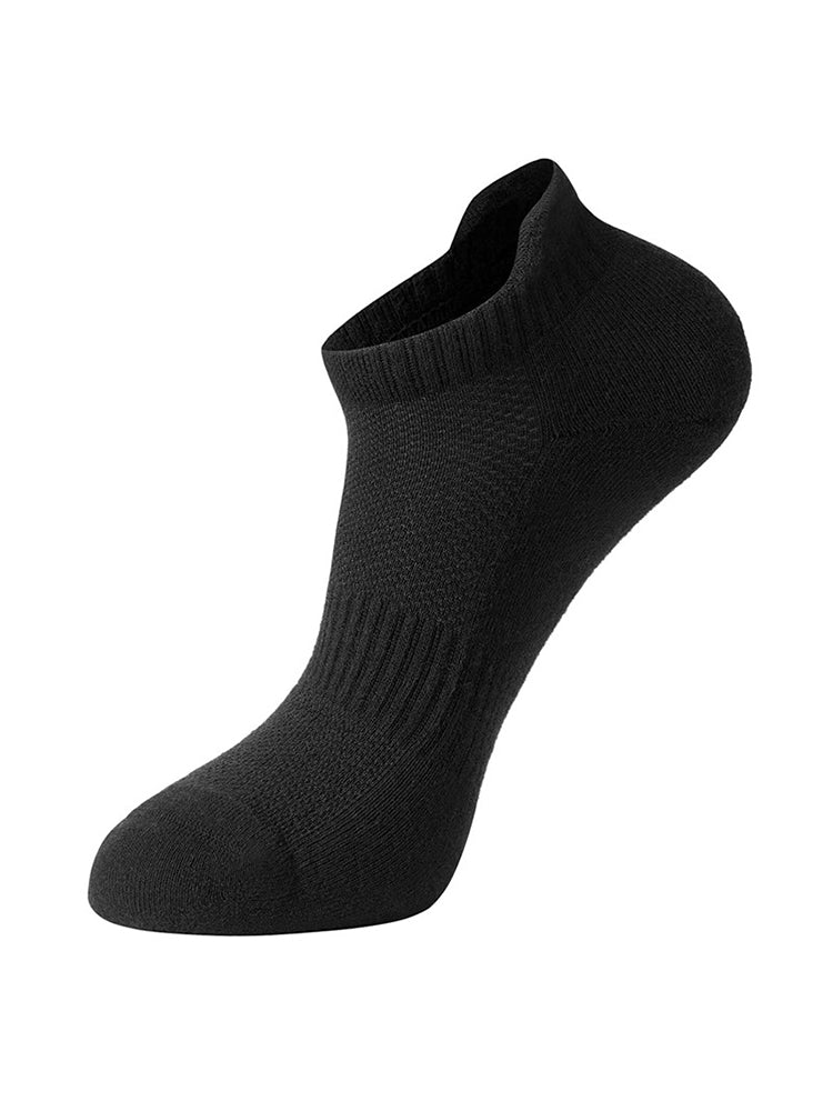 6 Pairs of Solid Color Casual Short Cotton Sports Socks