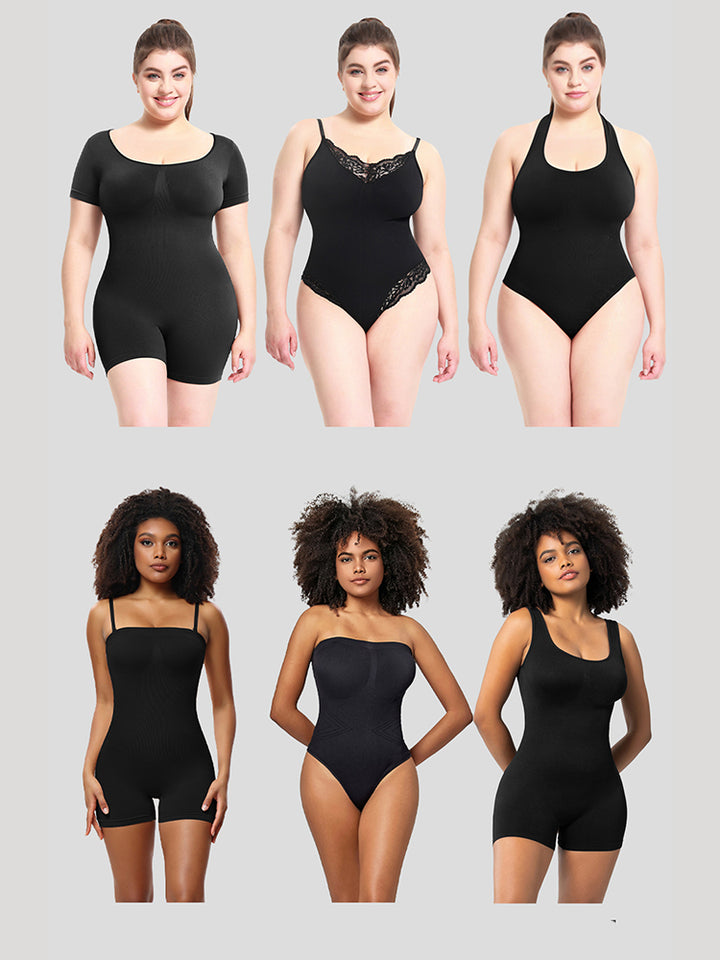 Seamless Sculpting Bodysuit for Women -  Full-Body Compression