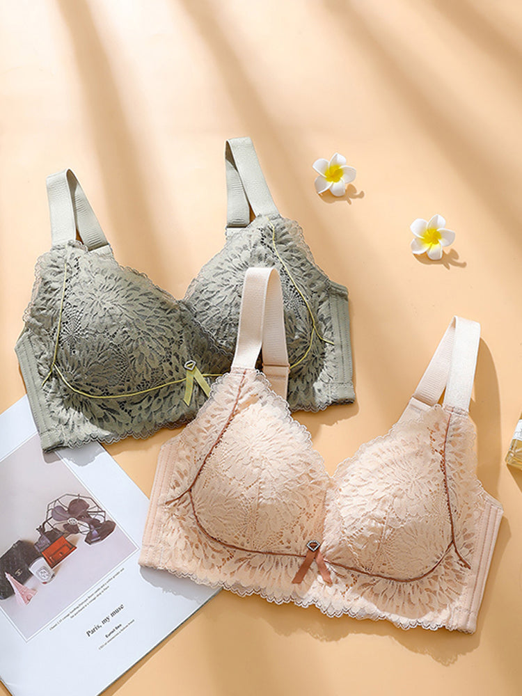 Full Lace Breathable Minimizer Wireless Bra