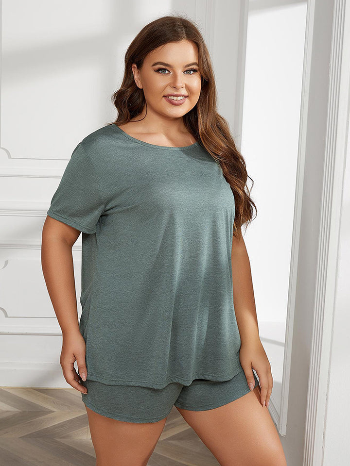 Solid Color Soft Lounge Two-Piece Set
