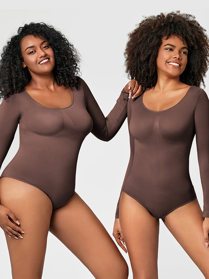 Seamless Long Sleeve Shapewear Bodysuit for Women