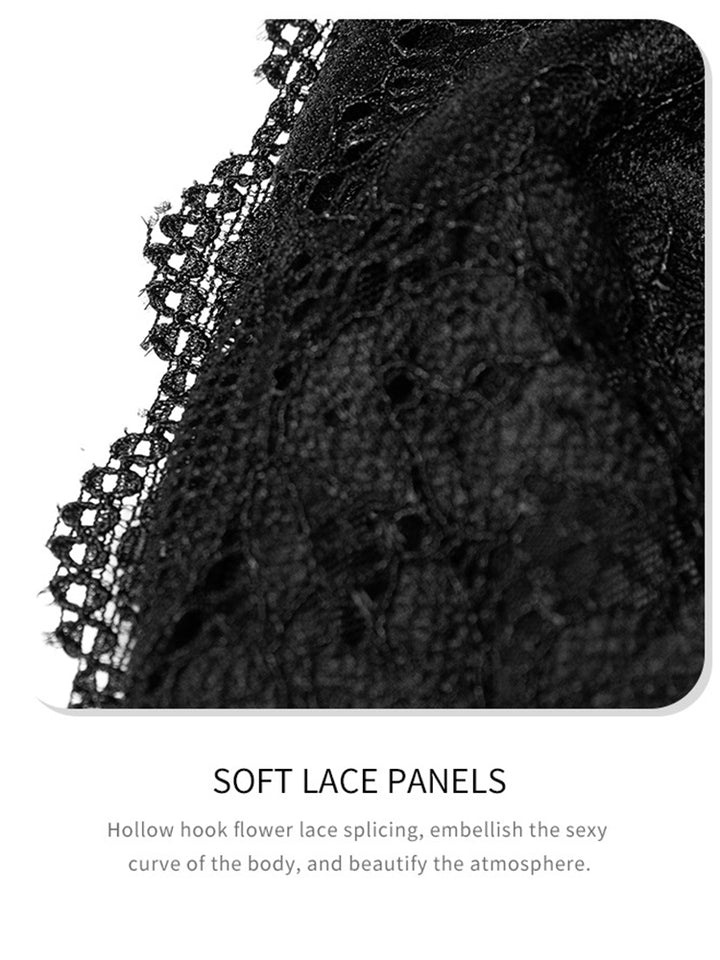 Women's Lace V Neck Corset Hip Enhancer Shapewear Bodysuit