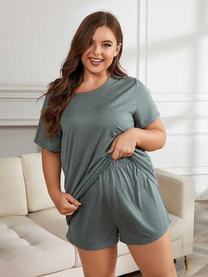 Solid Color Soft Lounge Two-Piece Set