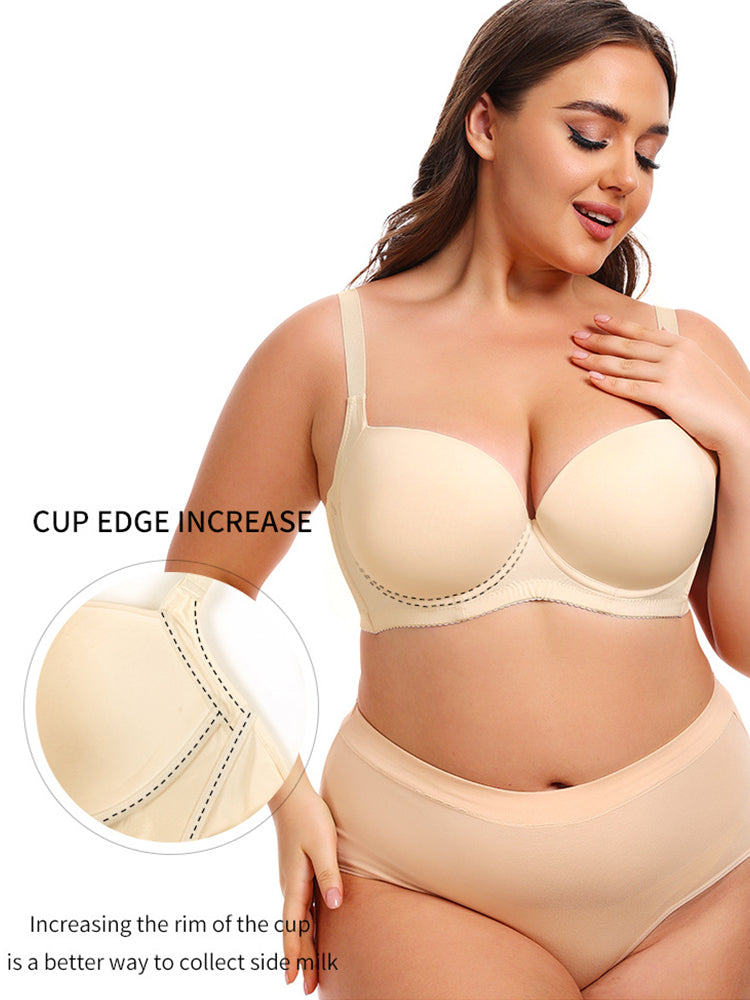 Simple Style Solid Color T-Shirts Bra with Underwire