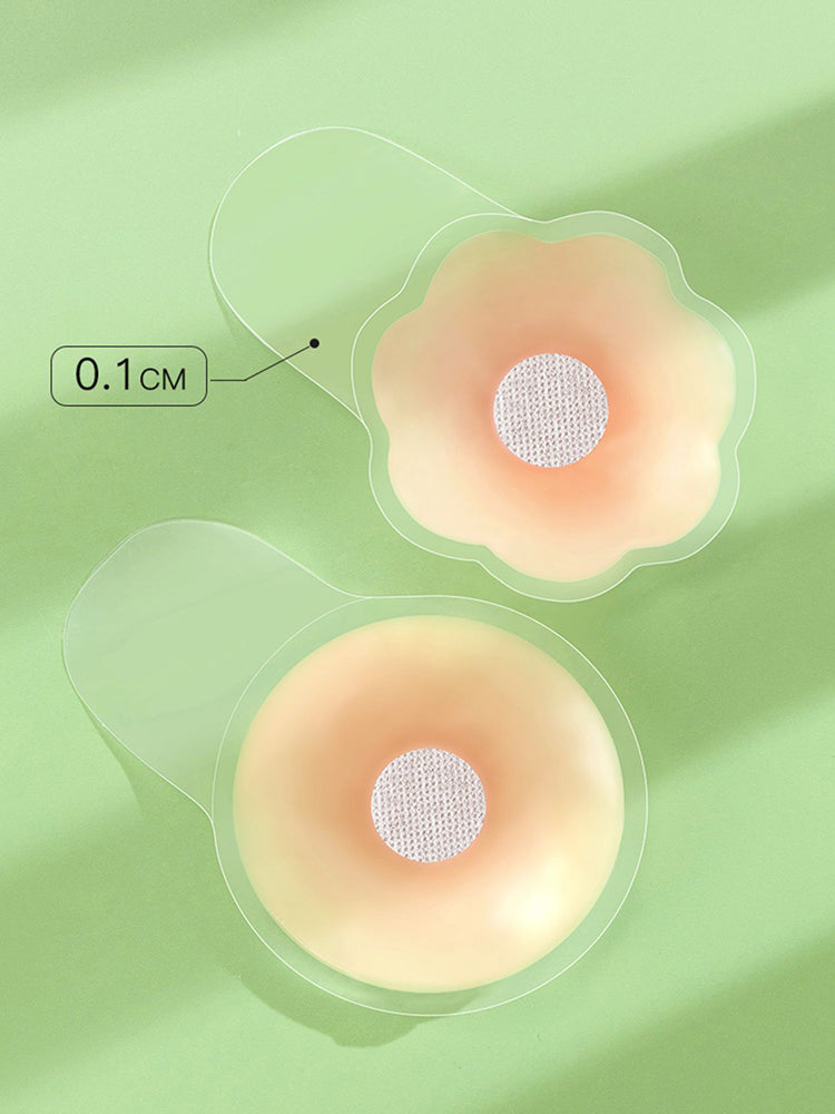 2 Pairs Reusable Breast Lift Tape Silicone Nipple Covers