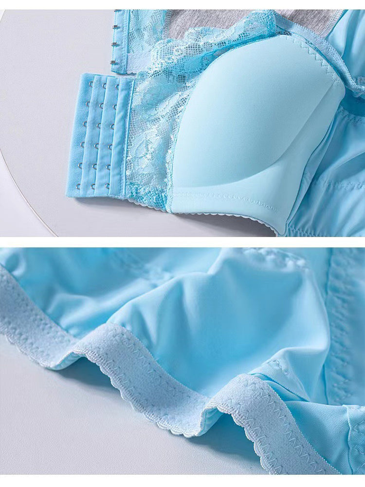 Upgraded Breathable Lace Front Close Wireless Bra with Padded
