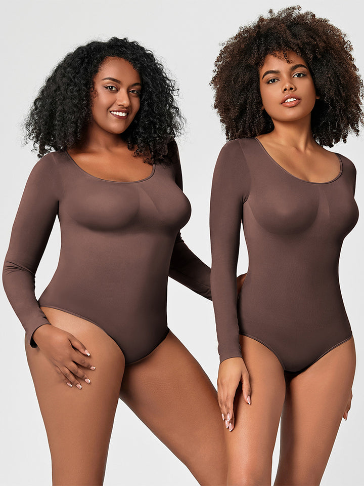 Seamless Long Sleeve Shapewear Bodysuit for Women