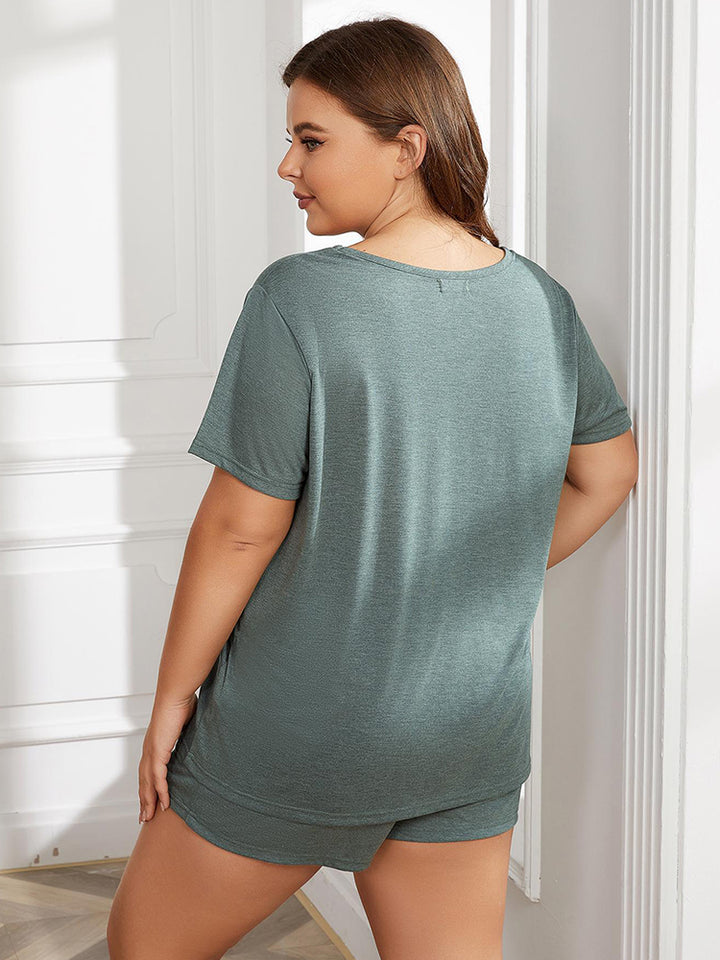 Solid Color Soft Lounge Two-Piece Set