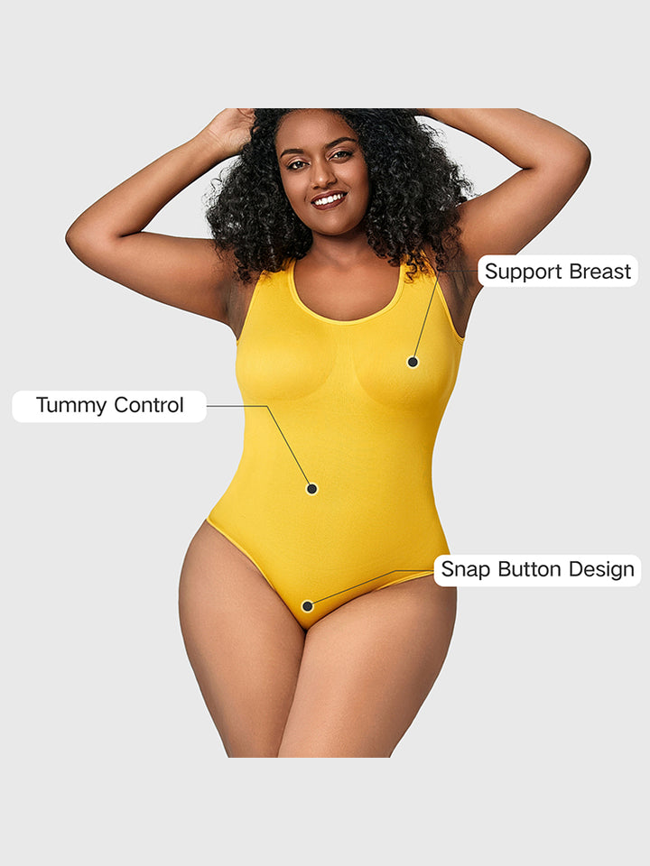 Slim Fit Seamless Tummy Control Thong Bodysuit Shapewear