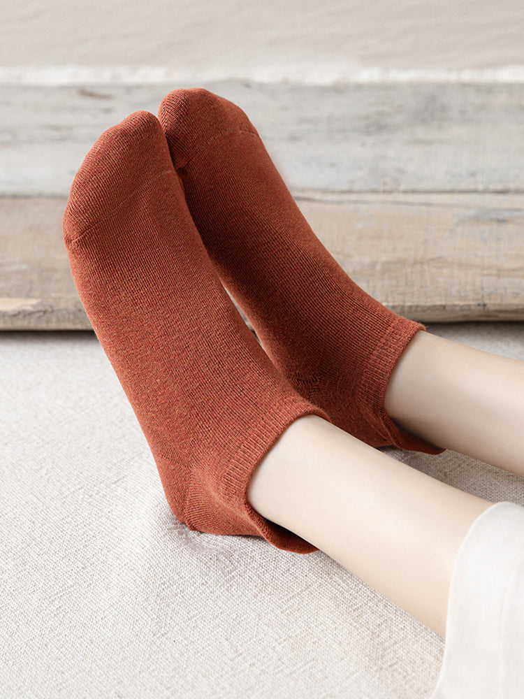 Casual Cotton Solid Color Ankle Socks
