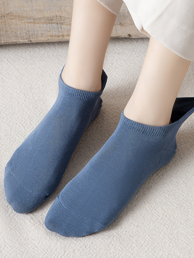 Casual Cotton Solid Color Ankle Socks