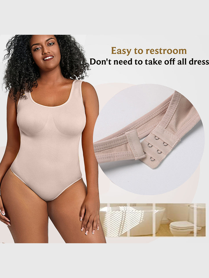 Slim Fit Seamless Tummy Control Thong Bodysuit Shapewear