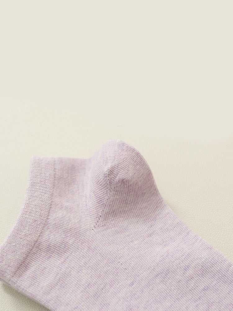 Women's Pure Cotton Candy Color Casual Short Socks