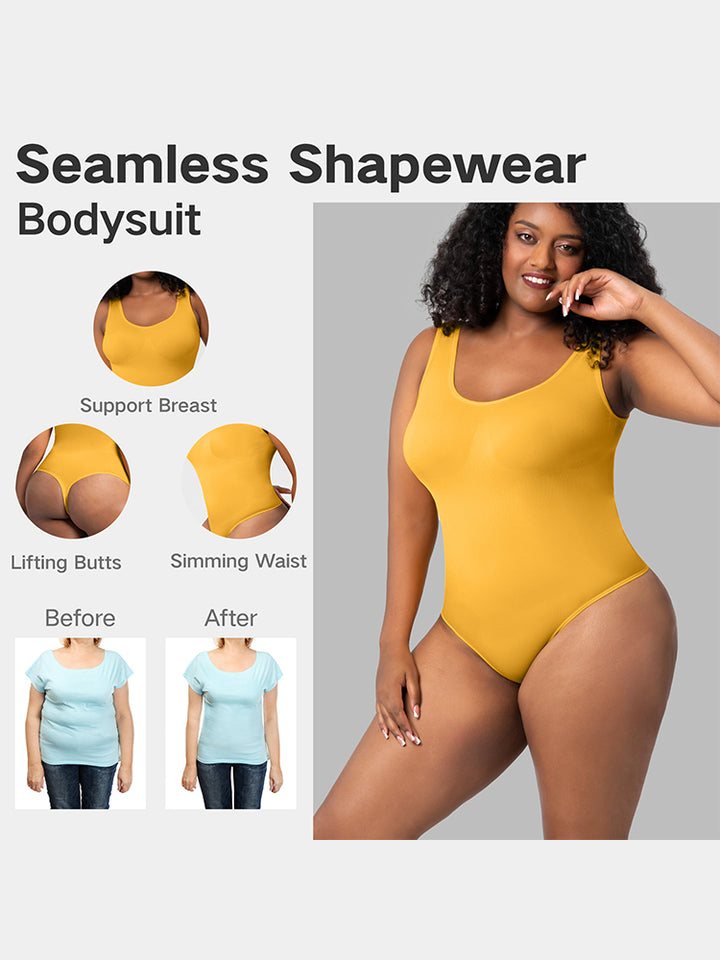 Slim Fit Seamless Tummy Control Thong Bodysuit Shapewear