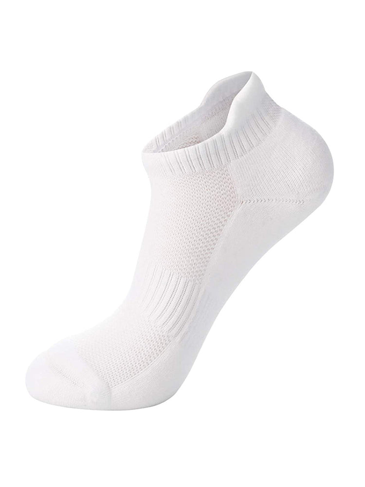 6 Pairs of Solid Color Casual Short Cotton Sports Socks