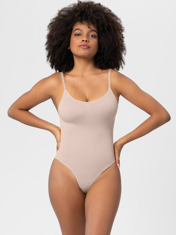 Slim Fit Seamless Tummy Control Thong Bodysuit Shapewear