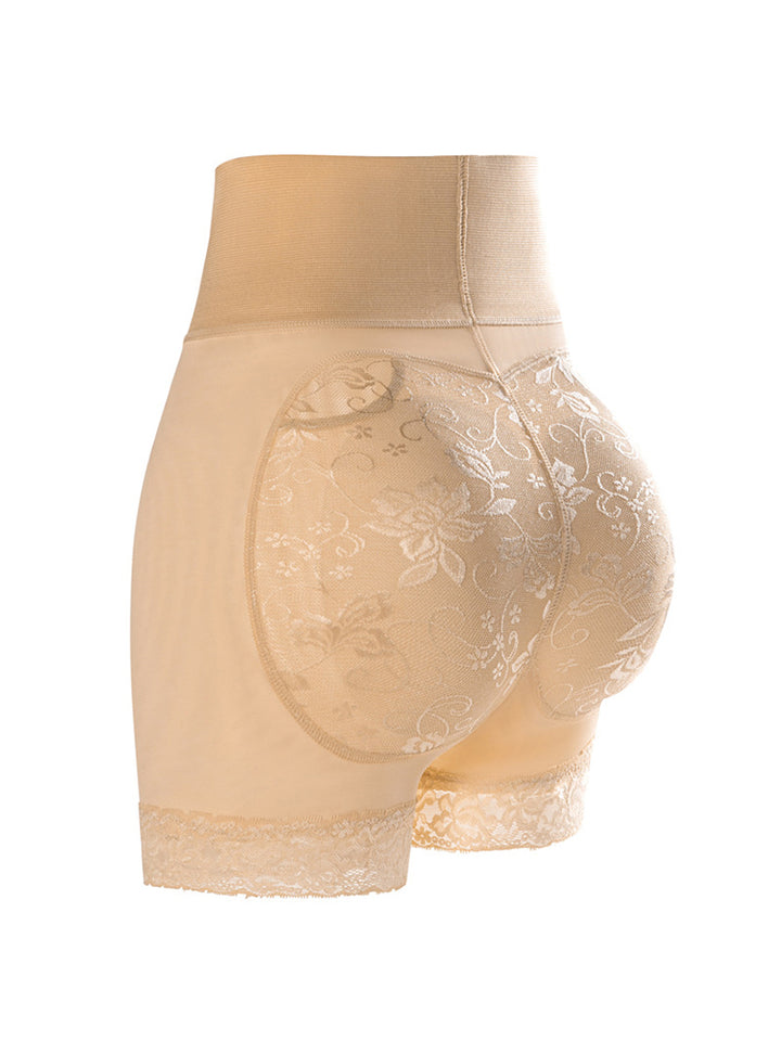 High Waist Lace Trim Butt-enhancing Shaping Shorts