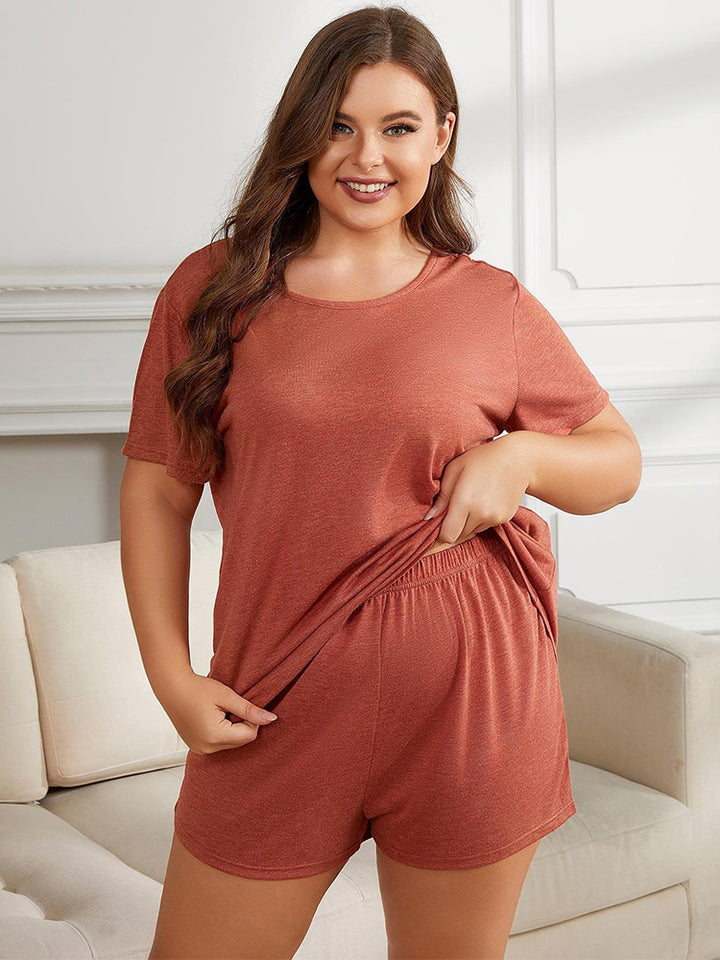 Solid Color Soft Lounge Two-Piece Set