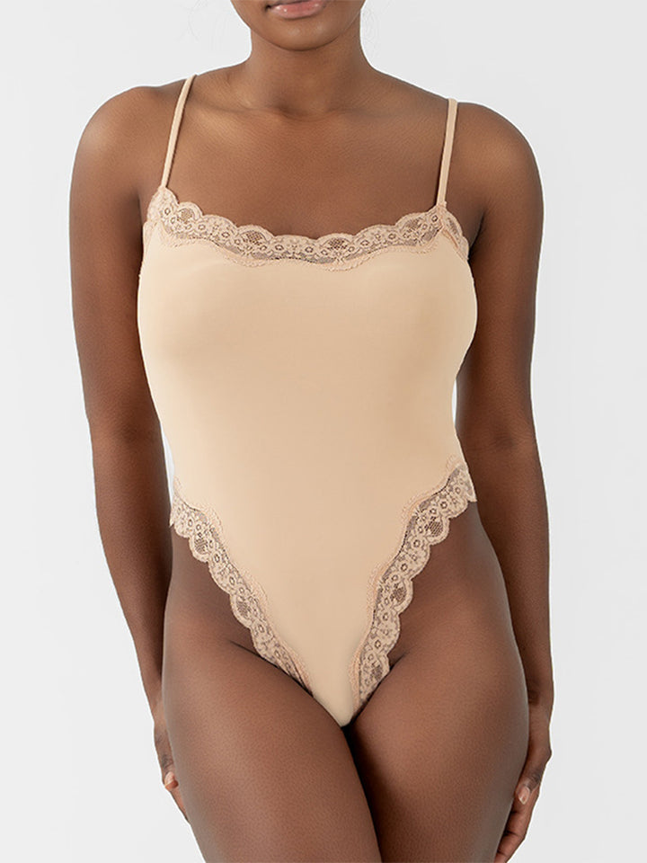 Seductive Lace Strap Bodysuit for Women