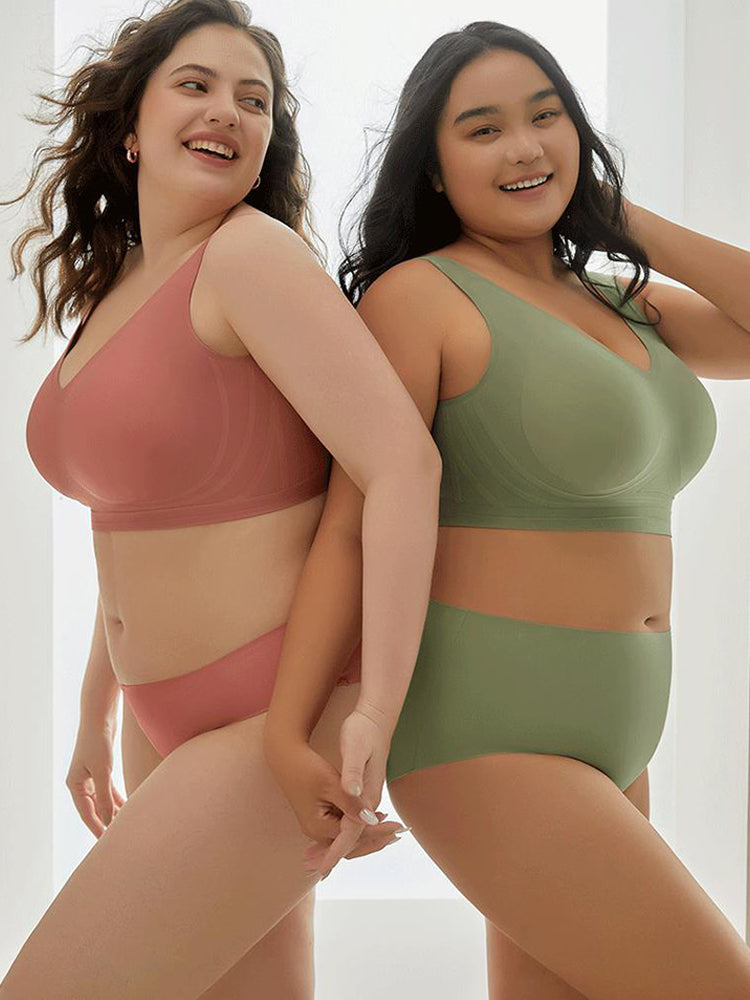 Seamless V-Neck Wireless Bras