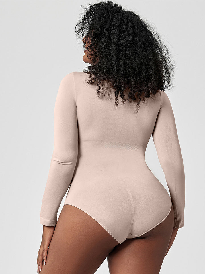 Seamless Long Sleeve Shapewear Bodysuit for Women