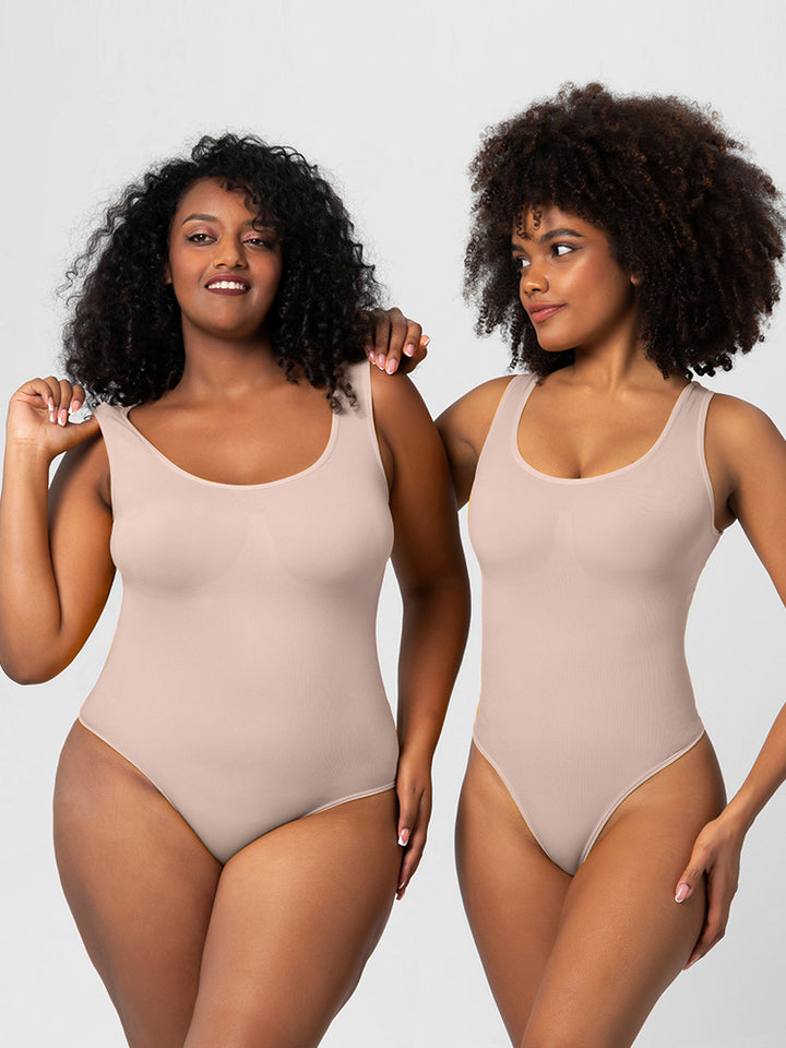 Slim Fit Seamless Tummy Control Thong Bodysuit Shapewear