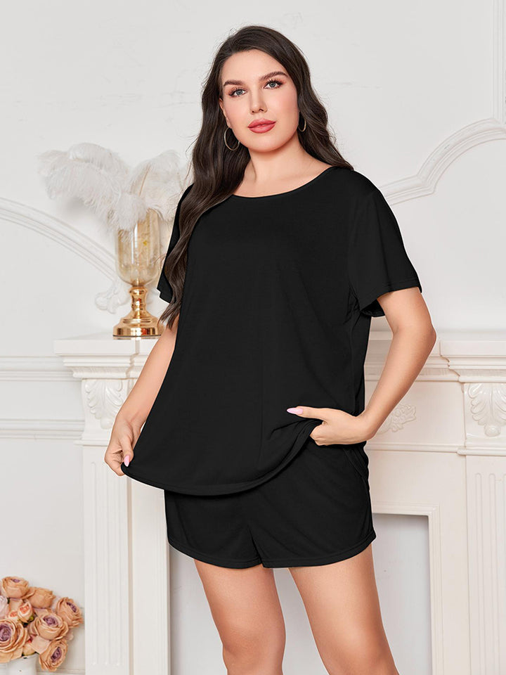 Solid Color Soft Lounge Two-Piece Set