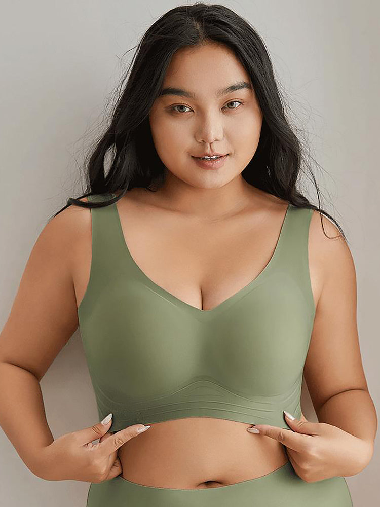 Seamless V-Neck Wireless Bras