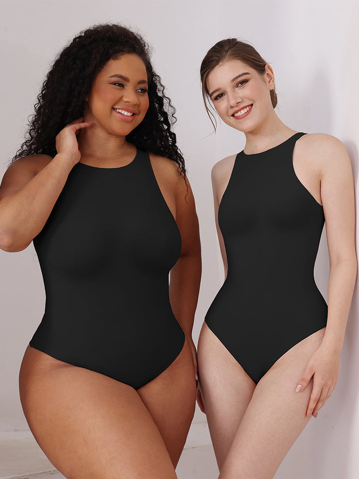 Seamless Sleeveless Bodysuit - Double-Layer Lightweight Sculpting Design