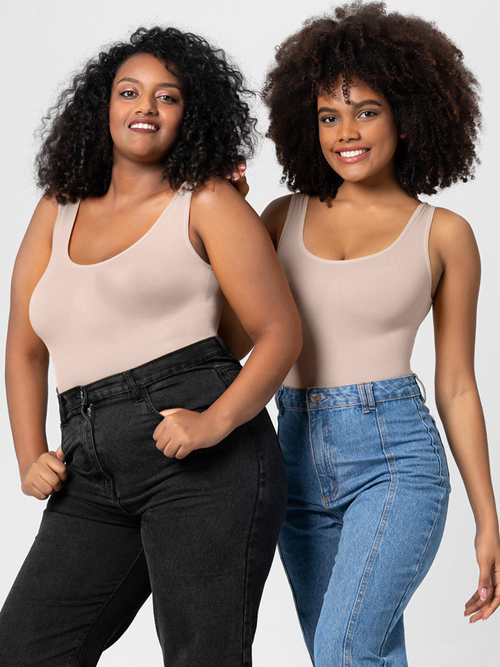 Slim Fit Seamless Tummy Control Thong Bodysuit Shapewear