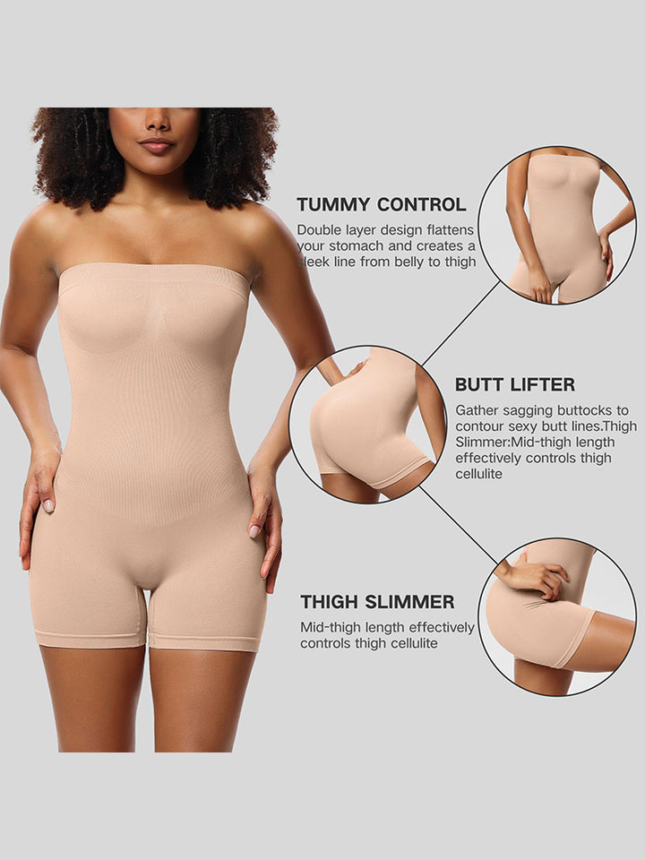 Seamless Sculpting Bodysuit for Women -  Full-Body Compression