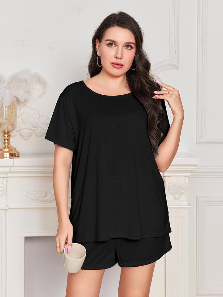 Solid Color Soft Lounge Two-Piece Set