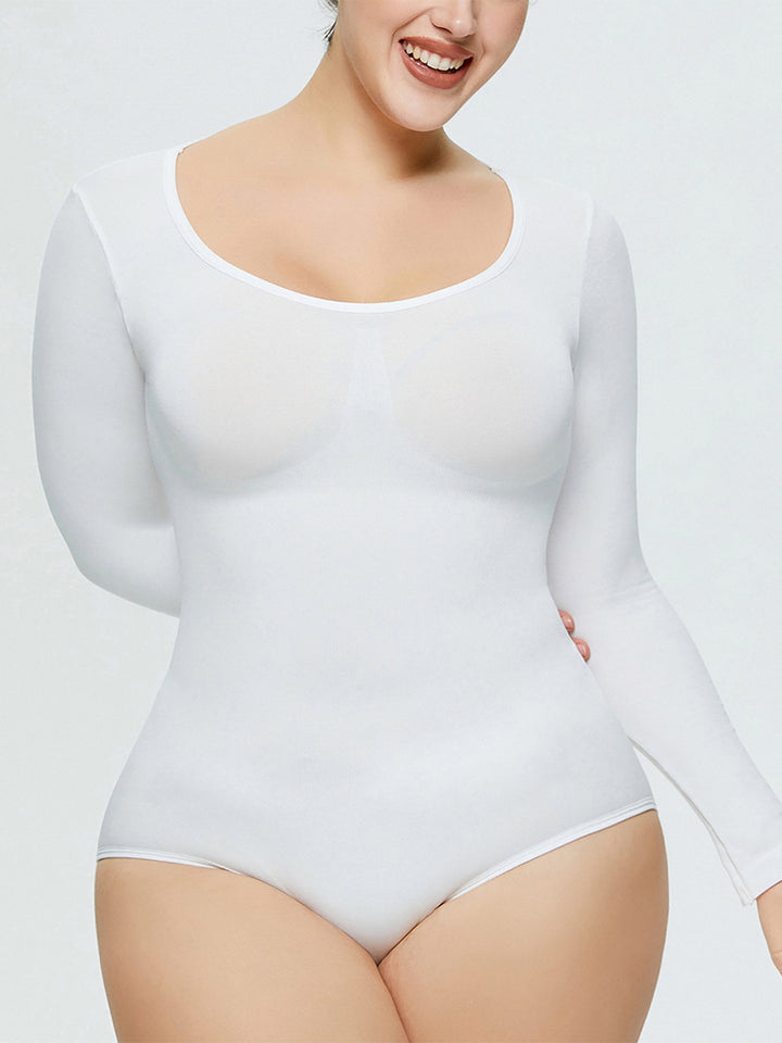 Seamless Long Sleeve Shapewear Bodysuit for Women