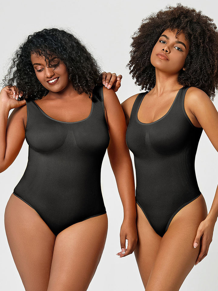 Slim Fit Seamless Tummy Control Thong Bodysuit Shapewear