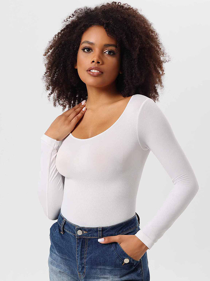 Seamless Long Sleeve Shapewear Bodysuit for Women