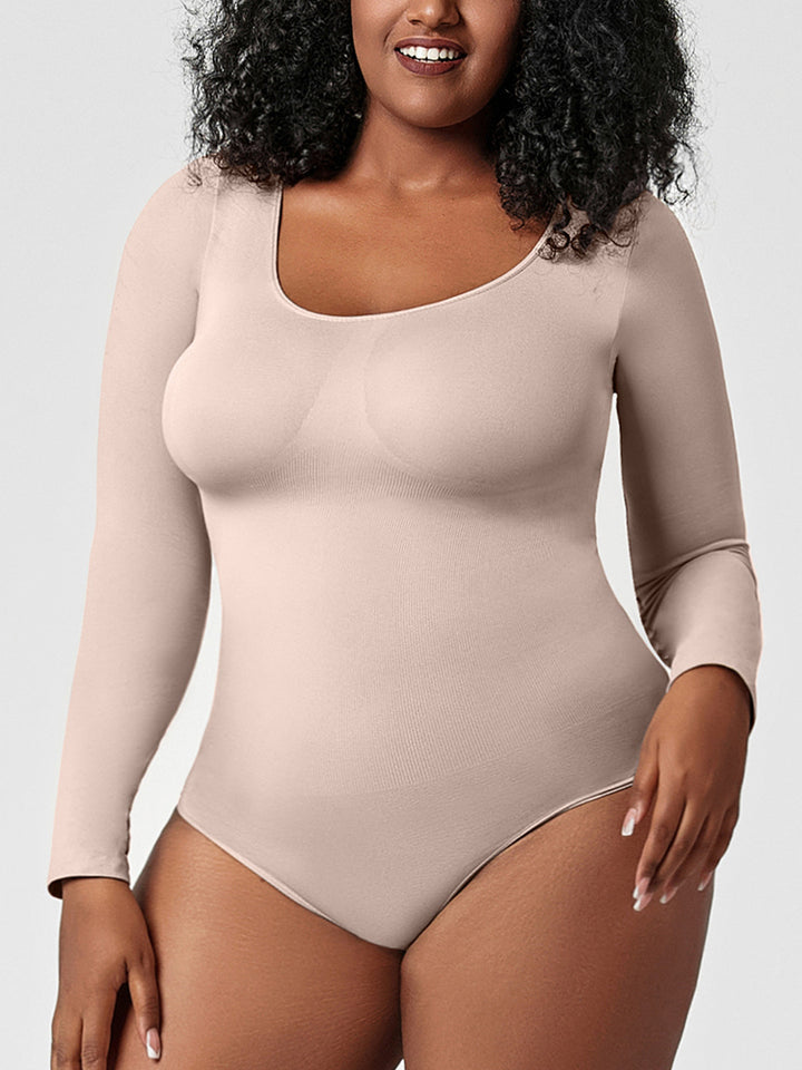 Seamless Long Sleeve Shapewear Bodysuit for Women
