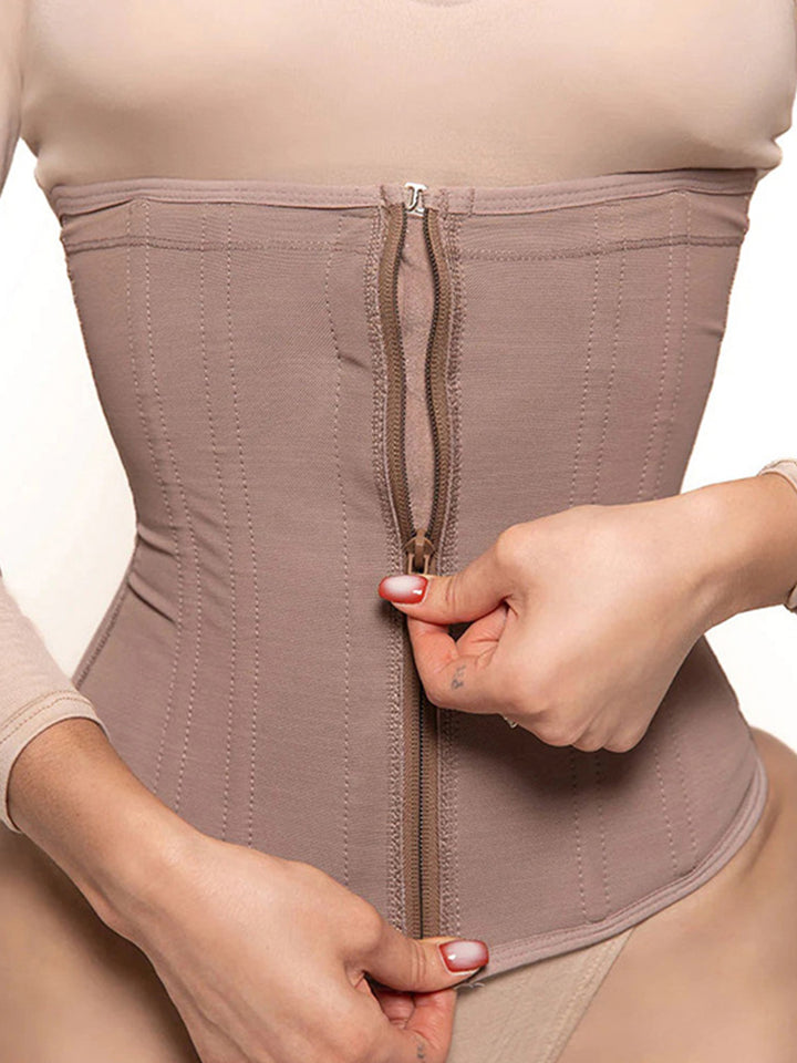 Boned Zipper Closure Tummy Control Waist Trainer