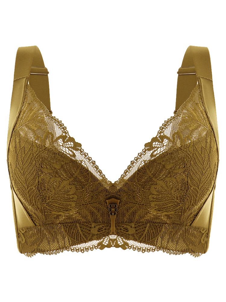 V-neck Push Up Side Support Underwire Bra