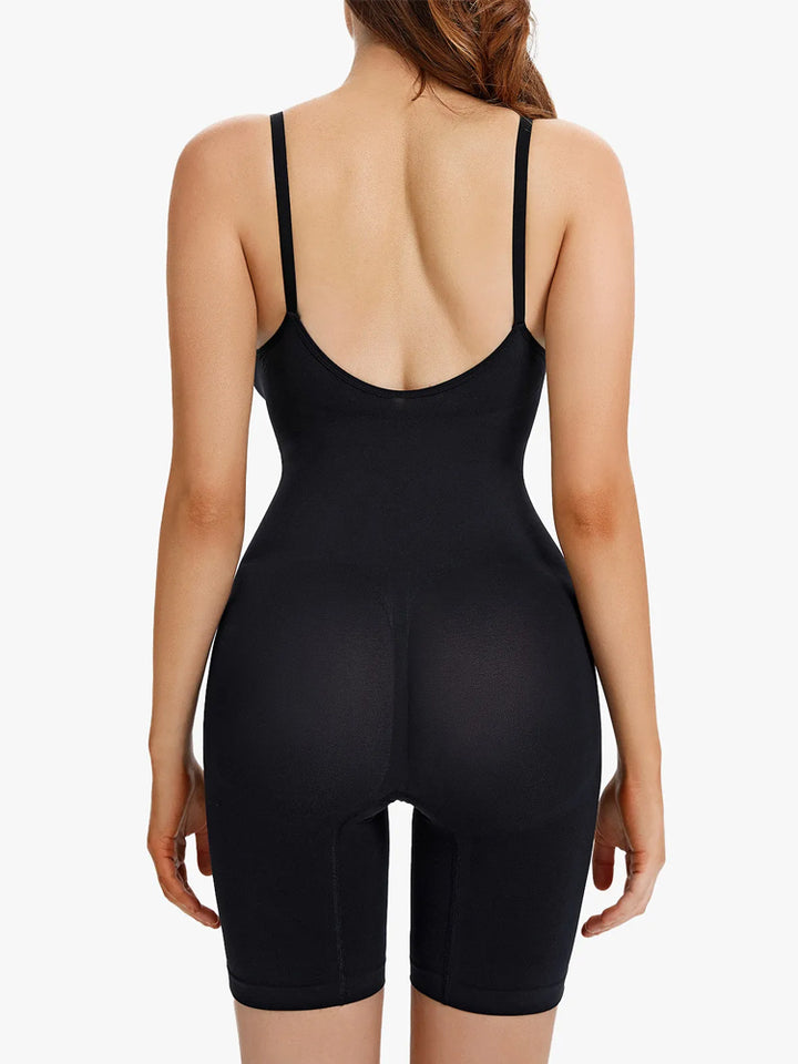 Tummy Control Faja Seamless Sculpting Bodysuit Mid Thigh Shapewear