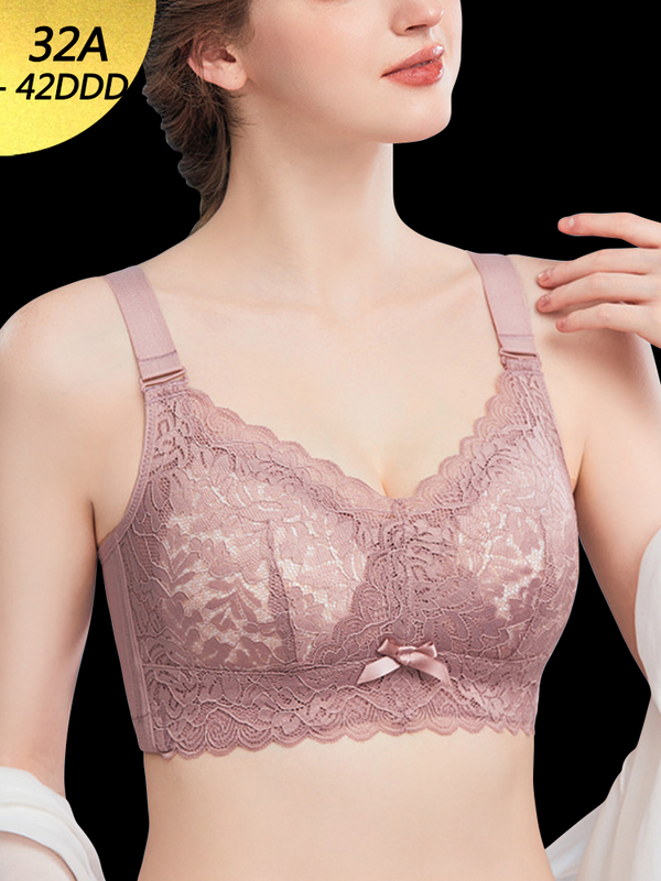 Lace Breathable Wirefree Minimizer Bra