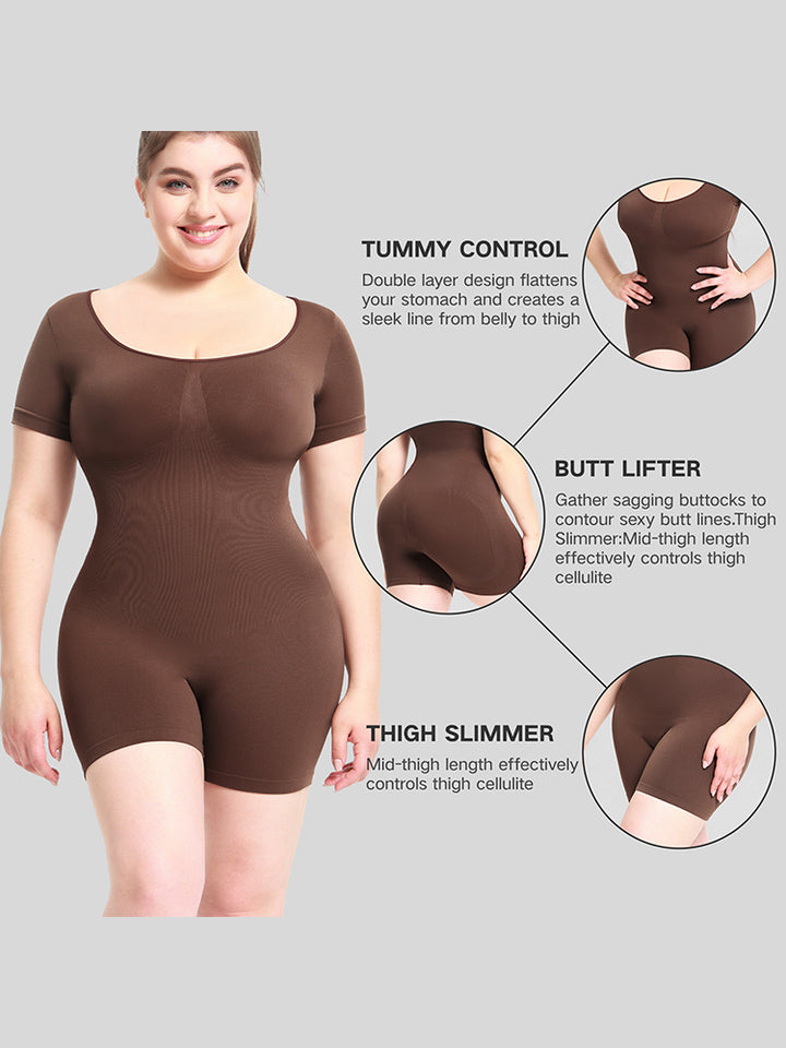 Seamless Sculpting Bodysuit for Women -  Full-Body Compression