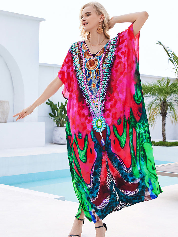Stylish Flowy Beach Cover Up Robe - UPF 50+ Sun Protection