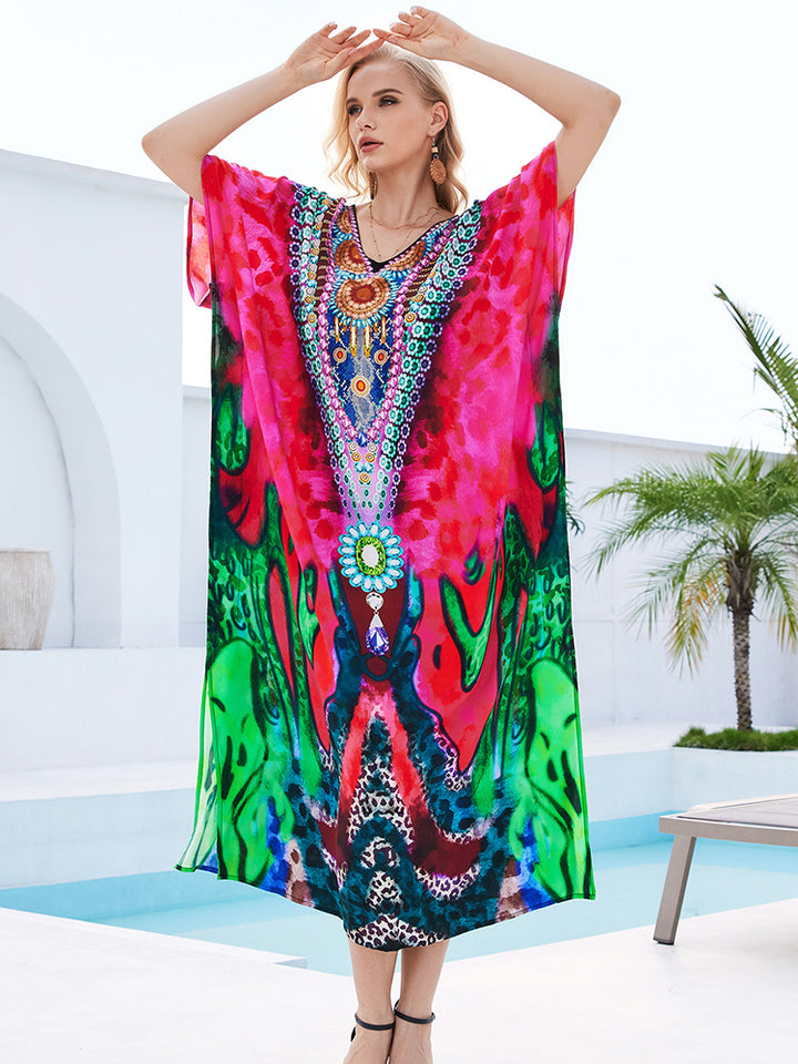 Stylish Flowy Beach Cover Up Robe - UPF 50+ Sun Protection