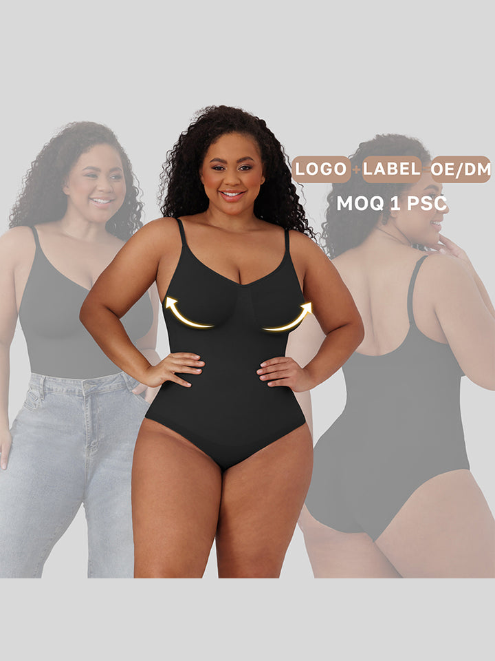 High-Compression Strappy Sculpting Bodysuit for Women