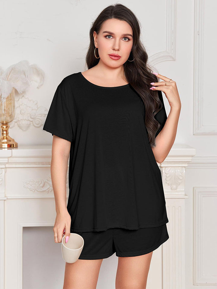 Solid Color Soft Lounge Two-Piece Set