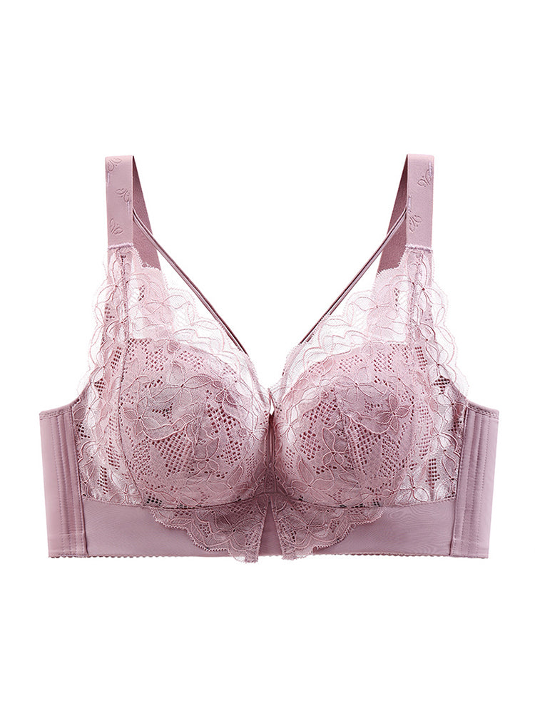 Lace Bralettes Full Cup Push Up Wireless Bras for Women