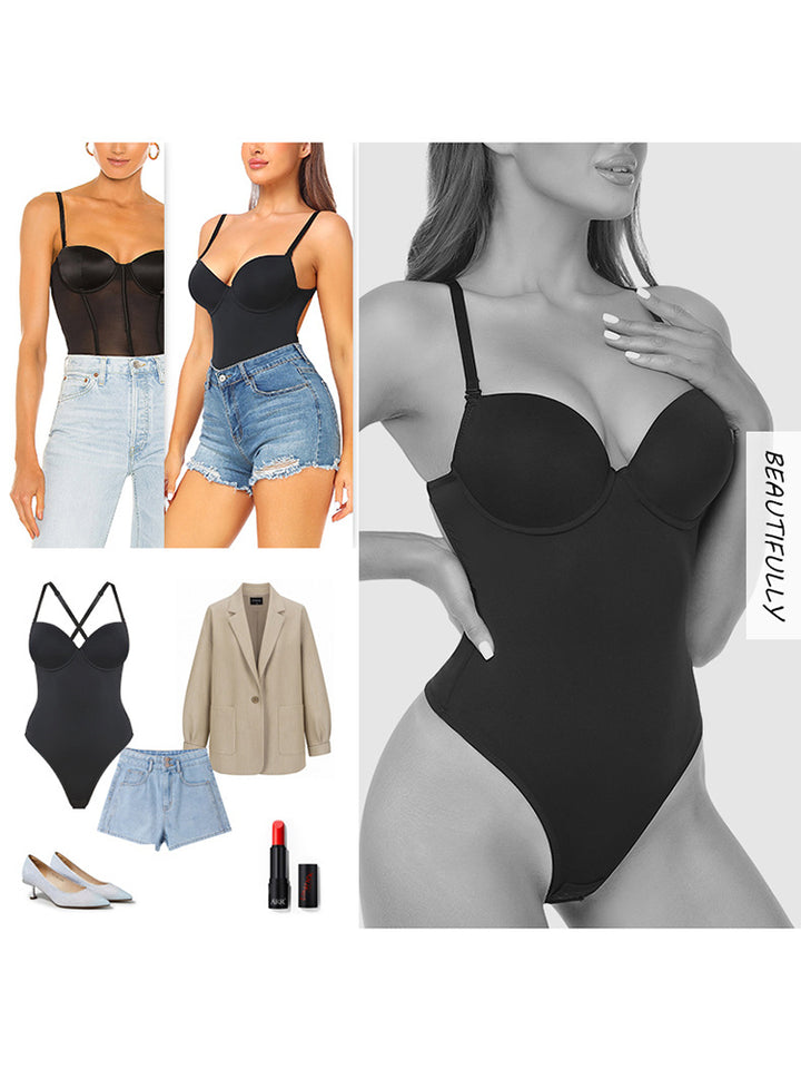 Two-Wear Backless Body Thong Shapewear for Evening Dresses