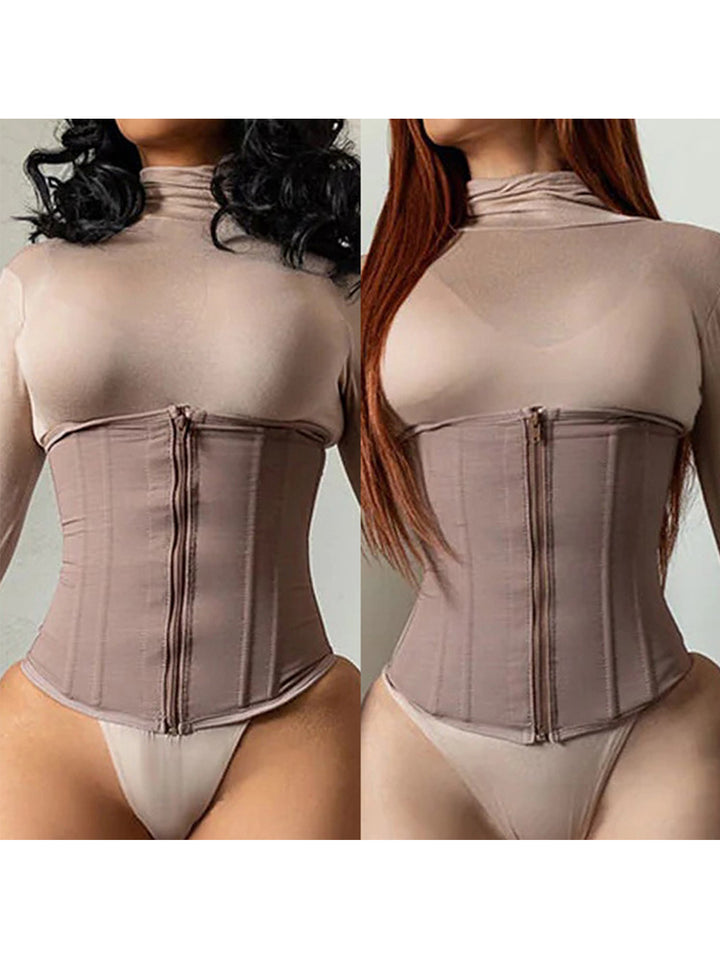 Boned Zipper Closure Tummy Control Waist Trainer